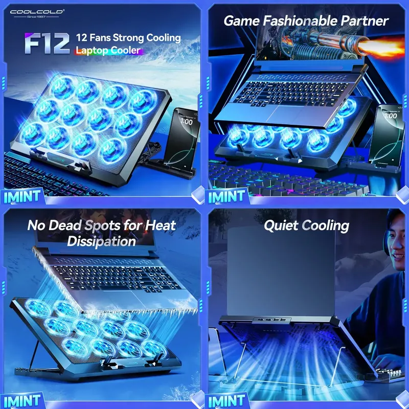 Laptop Cooling Pad - COOLCOLD Base di Raffreddamento per Laptop
