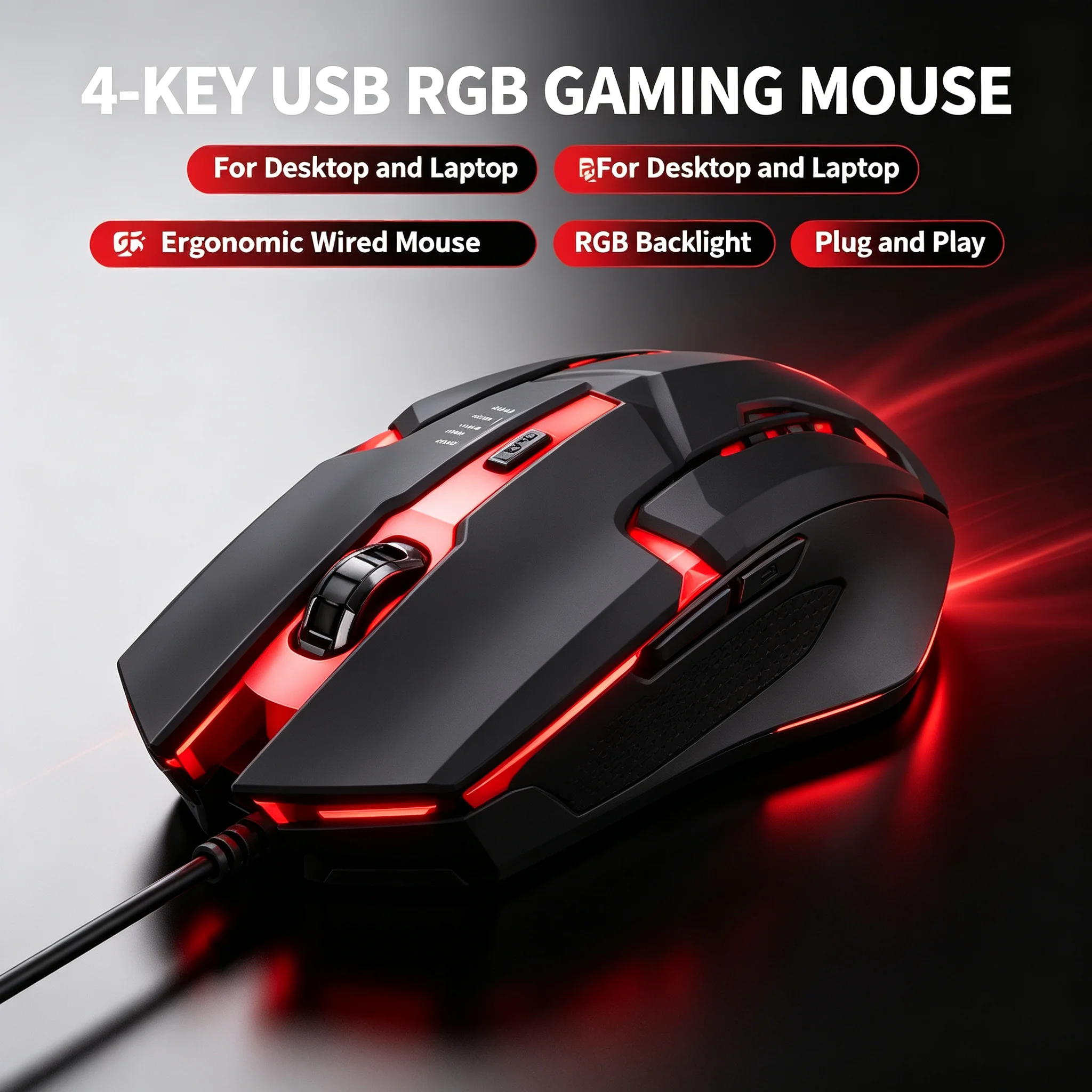 Mouse da gaming con cavo USB,  - Laptop Mouse recensione e prezzo