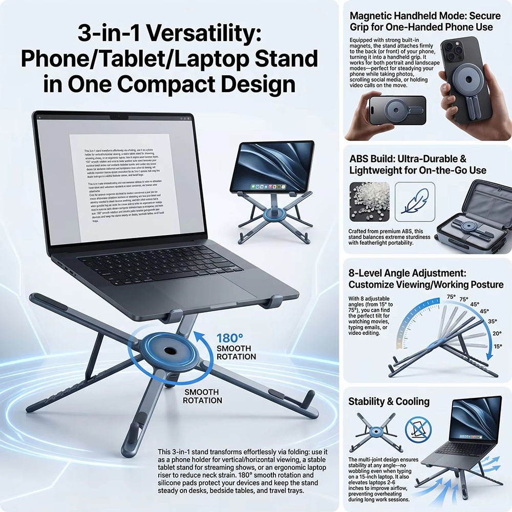 Supporto Magnetico Portatile p - Laptop Stand recensione e prezzo